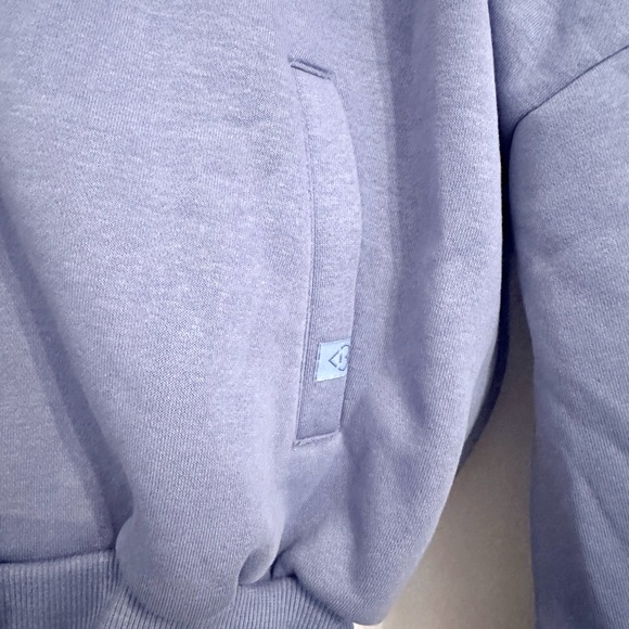 NWT Blogilates Full Zip Hooded Sweatshirt Hoodie Sz S Steel Blue - Picture 11 of 11